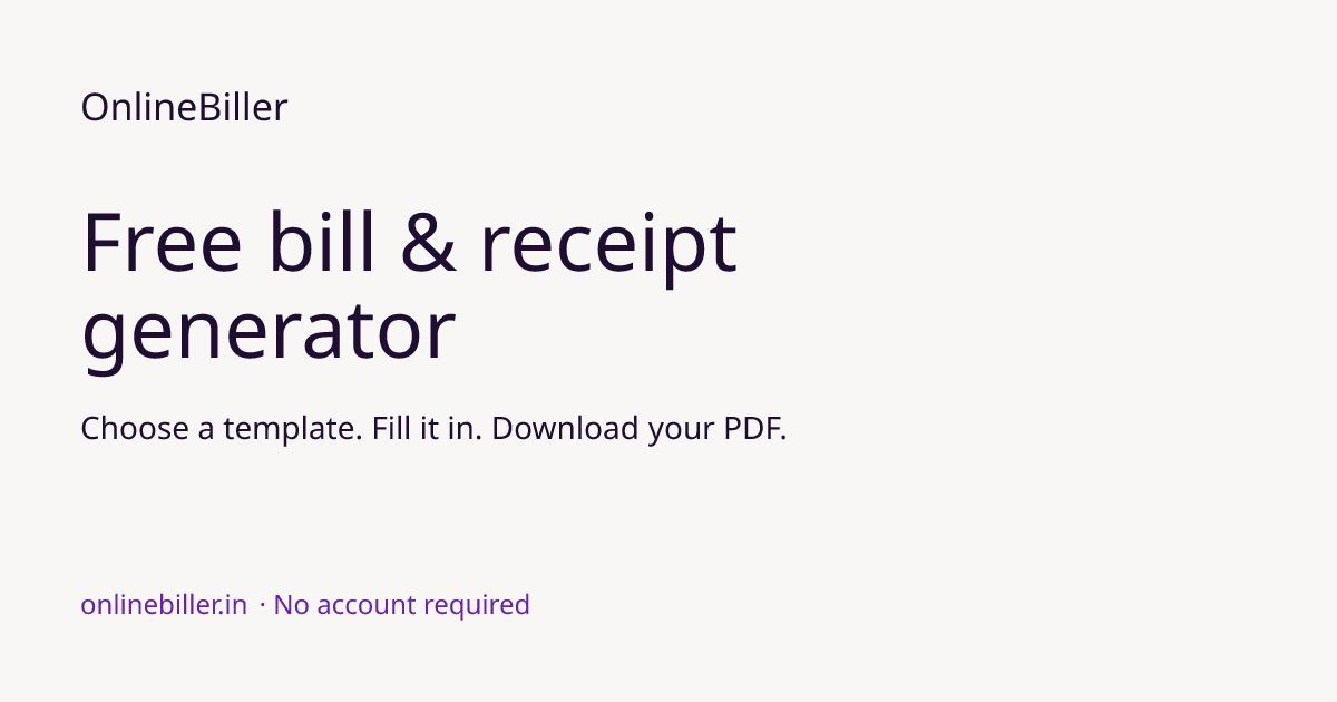 Tailor Bill Format: Orders, Charges and Advances | OnlineBiller